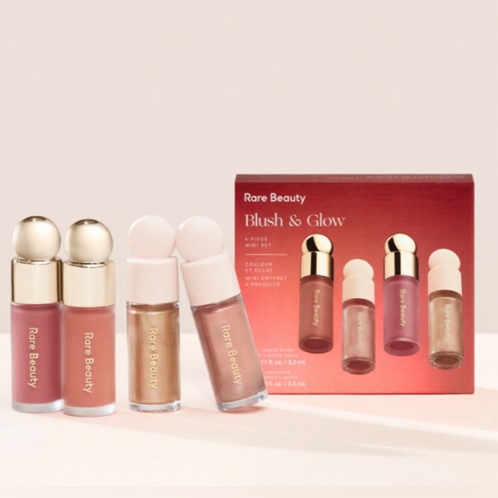 NWT Rare Beauty by Selena Gomez Blush & Glow 4-Piece Mini Set